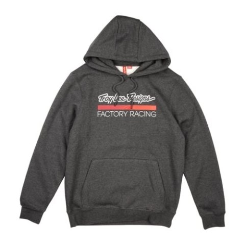 TLD BLUZA Z KAPTUREM FACTORY RACING BLACK HEATHER / RED (73166900)