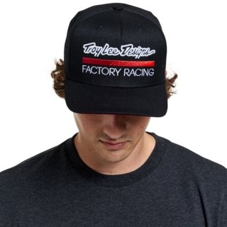 TLD CZAPKA Z DASZKIEM CURVED BILL SNAPBACK FACTORY RACING BLACK / RED OSFA (79766900)
