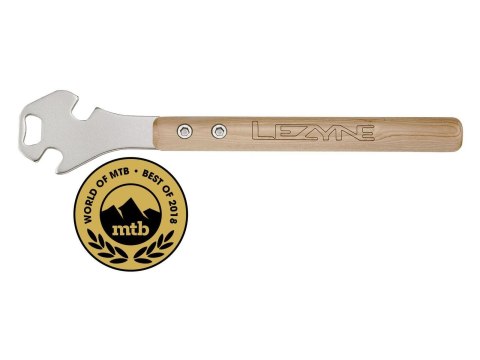 Lezyne Classic Pedal Rod, Wood Handle,15mm Wrench, incl. Bottle Opener