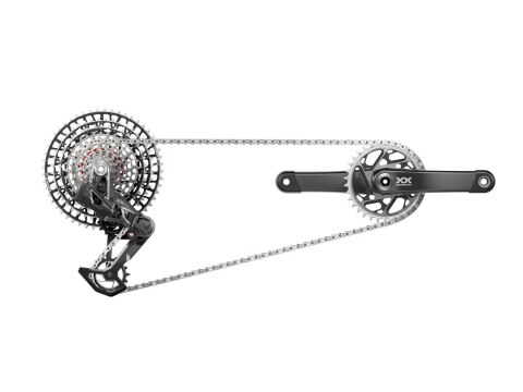 SRAM Kit XXSL AXS Eagle Transmission Powermeter 165mm DUB Wide, 34T, 10-52T, inkl. Ladegerät, Batterie & Kette