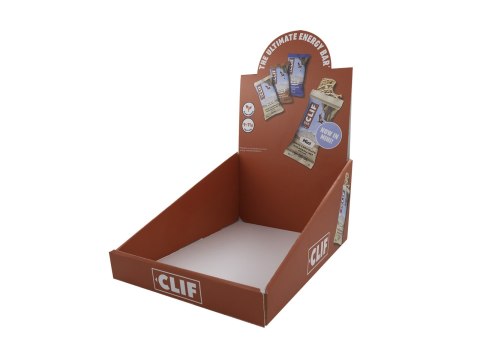 CLIF BAR Counter dispay 1 Tray empty - "Now in Mini"
