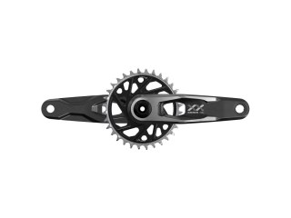 SRAM Kurbelgarnitur XX DH T-Type DUB 160mm, 34T DM, schwarz ohne Innenalager, 55mm Kettenlinie