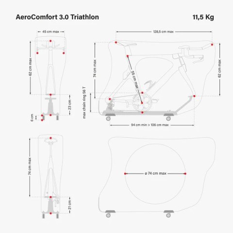 Torba SCICON AEROCOMFORT 3.0 TSA TRIATHLON BIKE TRAVEL BAG Black