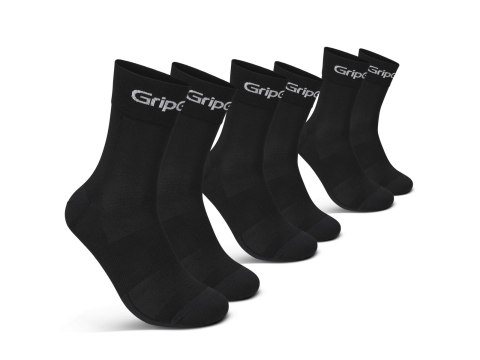 GripGrab RIDE Regular Cut Socks 3-Pack, black, M