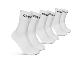 GripGrab RIDE Regular Cut Socks 3-Pack, white, L
