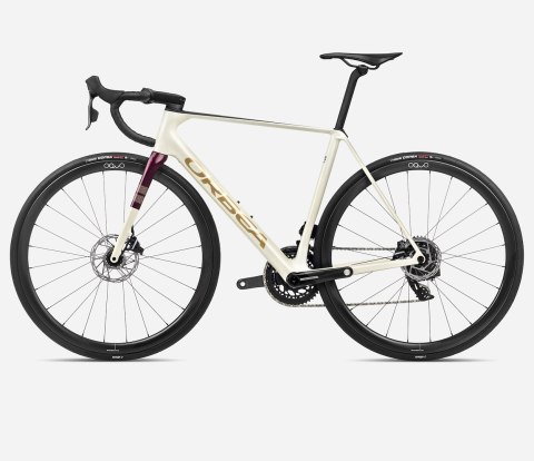 Orbea rower szosowy ORCA M21eTEAM PWR 53 Ivory White-Burgundy -Vulcano
