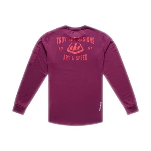 TLD KOSZULKA Z DŁUGIM RĘKAWEM RUCKUS RIDE TEE LOCKDOWN SANGRIA (37102600)