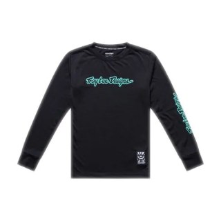 TLD KOSZULKA DZIECIĘCA Z DŁUGIM RĘKAWEM YOUTH SKYLINE RIDE TEE SIGNATURE BLACK / REAL TEAL (38507204)