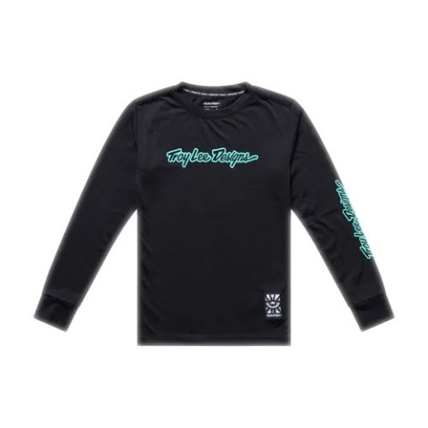 TLD KOSZULKA DZIECIĘCA Z DŁUGIM RĘKAWEM YOUTH SKYLINE RIDE TEE SIGNATURE BLACK / REAL TEAL (38507204)
