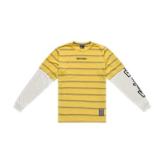 TLD KOSZULKA Z DŁUGIM RĘKAWEM SKYLINE FAKIE RIDE TEE STRIPE BUTTER (33226000)