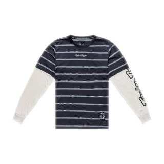 TLD KOSZULKA Z DŁUGIM RĘKAWEM SKYLINE FAKIE RIDE TEE STRIPE CARBON (33226001)