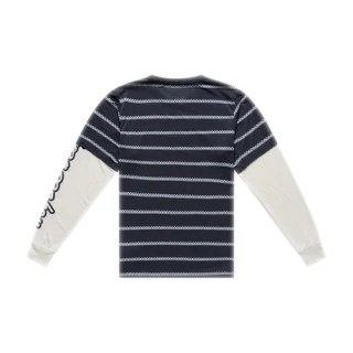 TLD KOSZULKA Z DŁUGIM RĘKAWEM SKYLINE FAKIE RIDE TEE STRIPE CARBON (33226001)
