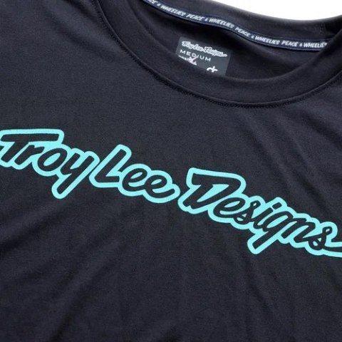 TLD KOSZULKA Z DŁUGIM RĘKAWEM SKYLINE RIDE TEE SIGNATURE BLACK / REAL TEAL (38307202)