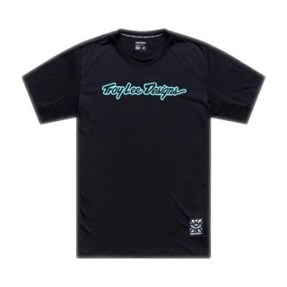TLD KOSZULKA Z KRÓTKIM RĘKAWEM SKYLINE RIDE TEE SIGNATURE BLACK / REAL TEAL (38207202)