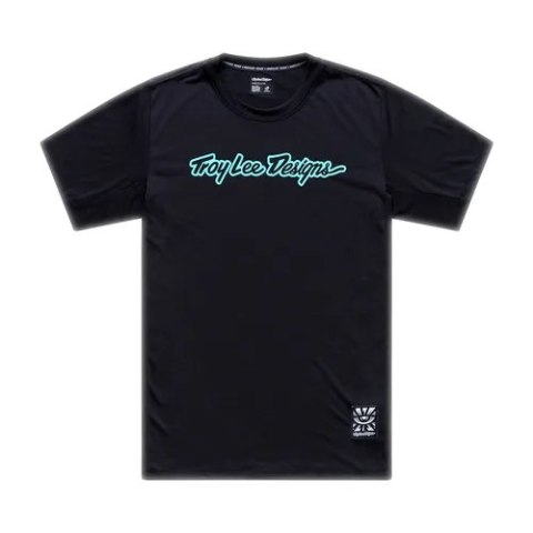 TLD KOSZULKA Z KRÓTKIM RĘKAWEM SKYLINE RIDE TEE SIGNATURE BLACK / REAL TEAL (38207202)