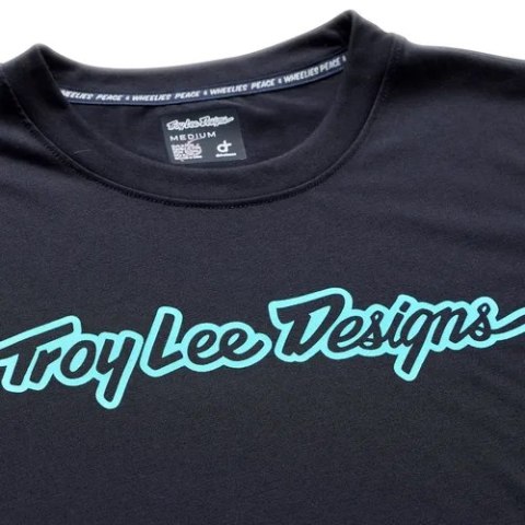 TLD KOSZULKA Z KRÓTKIM RĘKAWEM SKYLINE RIDE TEE SIGNATURE BLACK / REAL TEAL (38207202)