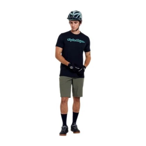 TLD KOSZULKA Z KRÓTKIM RĘKAWEM SKYLINE RIDE TEE SIGNATURE BLACK / REAL TEAL (38207202)