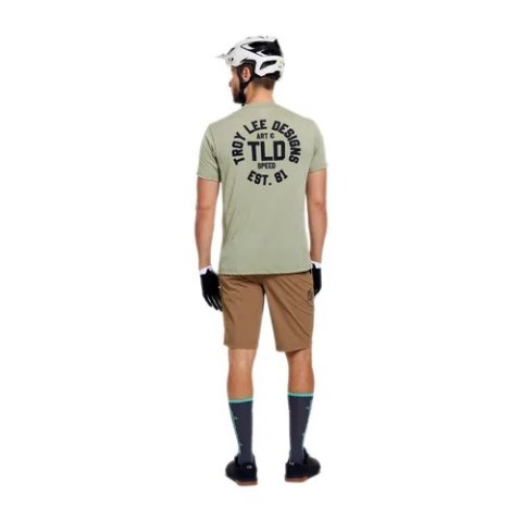 TLD KOSZULKA Z KRÓTKIM RĘKAWEM SKYLINE RIDE TEE STAMPS SAGE (38204500)