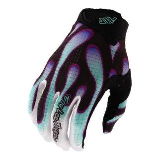 TLD RĘKAWICZKI AIR OVERSPRAY BLACK / REAL TEAL (44603000)