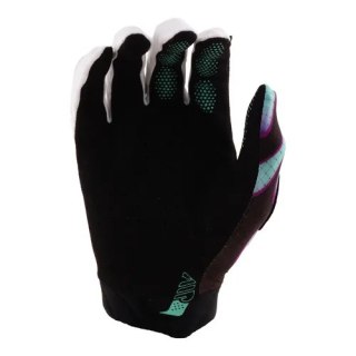 TLD RĘKAWICZKI AIR OVERSPRAY BLACK / REAL TEAL (44603000)