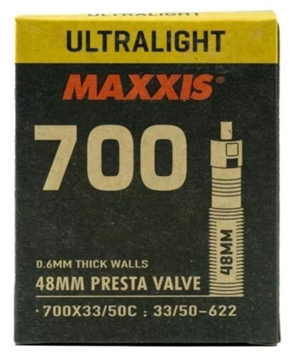 MAXXIS TUBE ULTRALIGHT 700X33/50C PRESTA VALVE 48MM (EIB00141400)