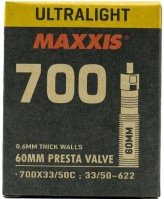 MAXXIS TUBE ULTRALIGHT 700X33/50C PRESTA VALVE 60MM (EIB00141500)