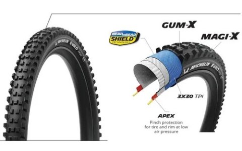 MICHELIN OPONA E-WILD FRONT 27.5x2.60 PERFORMANCE LINE KEVLAR GUM-X/MAGI-X TS TLR (51482)