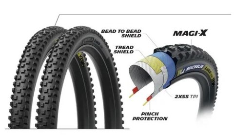 MICHELIN OPONA E-WILD REAR 27.5x2.60 RACING LINE DARK KEVLAR MAGI-X TS TLR (844944)