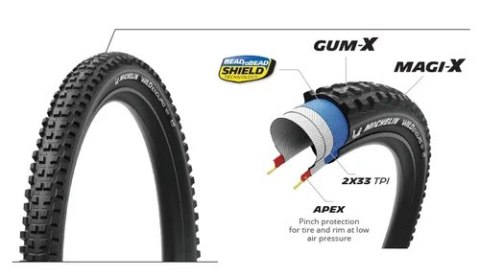 MICHELIN OPONA WILD ENDURO MH 27.5x2.50 PERFORMANCE LINE KEVLAR GUM-X/MAGI-X TS TLR (822348)