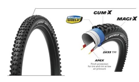 MICHELIN OPONA WILD ENDURO MS 27.5x2.40 PERFORMANCE LINE KEVLAR GUM-X/MAGI-X TS TLR (534238)