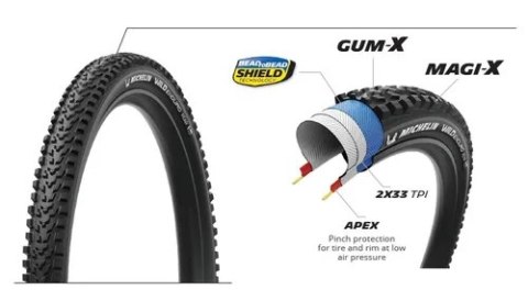 MICHELIN OPONA WILD ENDURO REAR 29x2.40 PERFORMANCE LINE KEVLAR GUM-X/MAGI-X TS TLR (121066)