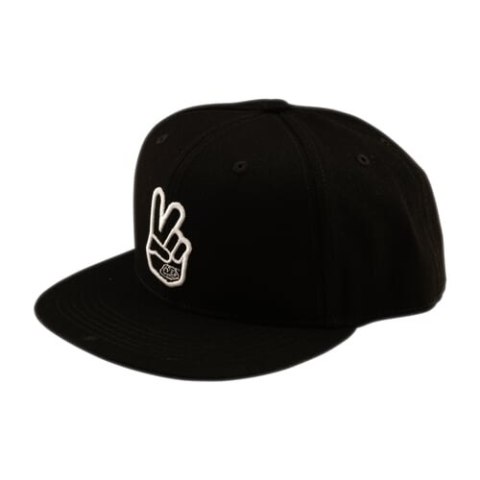 TLD CZAPKA Z DASZKIEM FLAT BILL SNAPBACK PEACE BLACK (788696001)