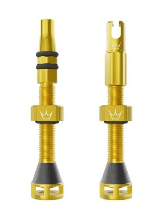 PEATY'S BEZDUŠOVÉ VENTILKY HOLESHOT FAST FLOW 42MM GOLD (PTV-HFF-42-GLD-12)