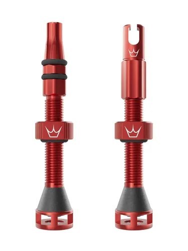 PEATY'S BEZDUŠOVÉ VENTILKY HOLESHOT FAST FLOW 42MM RED (PTV-HFF-42-RED-12)