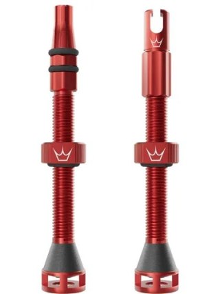 PEATY'S BEZDUŠOVÉ VENTILKY HOLESHOT FAST FLOW 60MM RED (PTV-HFF-60-RED-12)