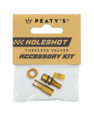 PEATY'S PŘÍSLUŠENSTVÍ K BEZDUŠOVÝM VENTILKŮM HOLESHOT FAST FLOW GOLD (PTV-HFF-ACCS-GLD-12)