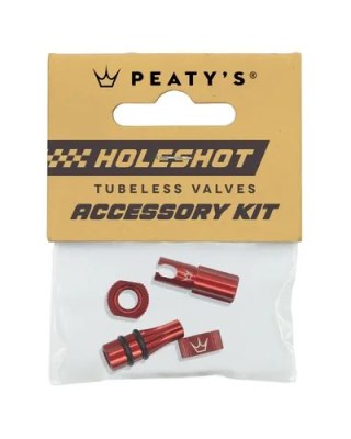 PEATY'S PŘÍSLUŠENSTVÍ K BEZDUŠOVÝM VENTILKŮM HOLESHOT FAST FLOW RED (PTV-HFF-ACCS-RED-12)