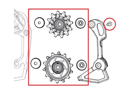 SRAM Schaltrollen-Set Red E1 12-fach, keramik inkl. Fett