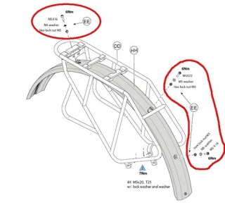 CANNONDALE Moterra Alloy RR Rack Mount Hardware (K76075)