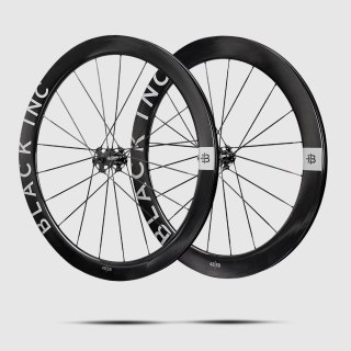 Komplet kół szosowych BLACK INC 48//58 CeramicSpeed bearings Clincher Disc Brake (XDR) wys. stożka przód 48 / tył 58 mm, k. Silv