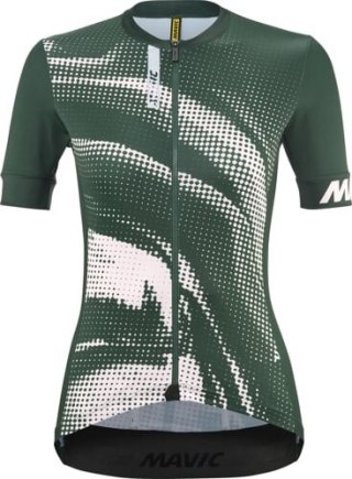 MAVIC DAMSKA KOSZULKA Z KRÓTKIM RĘKAWEM AKSIUM GRAPHIC FOREST GREEN / ROSE (T000679)