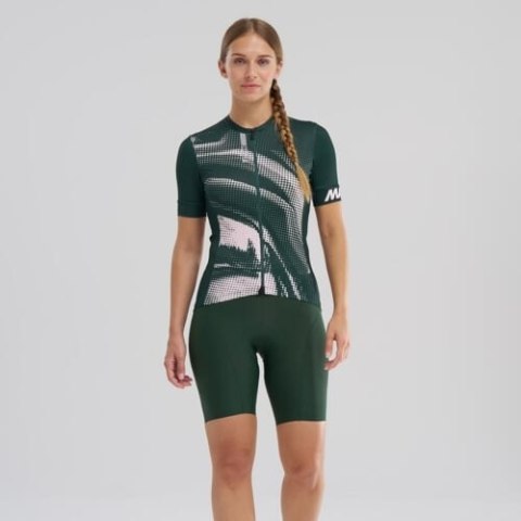 MAVIC DAMSKA KOSZULKA Z KRÓTKIM RĘKAWEM AKSIUM GRAPHIC FOREST GREEN / ROSE (T000679)