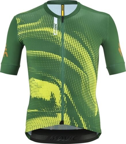 MAVIC MĘSKA KOSZULKA Z KRÓTKIM RĘKAWEM AKSIUM GRAPHIC WHITE LIME/EDEN GREEN (T000667)