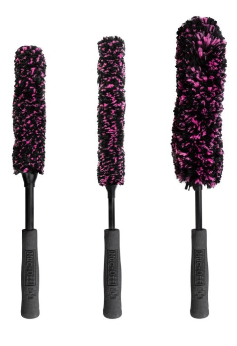 MUC-OFF ZESTAW 3 SZCZOTEK Z MIKROFIBRY Microfibre Brush Set
