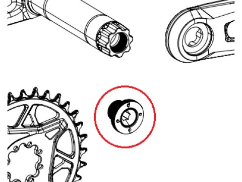 SRAM Kurbelarmschraube X0 M18/M30, selbstabziehend darkpolar
