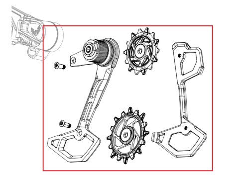SRAM SRAM Przerzutka Käfig-Kit X0 T-Type