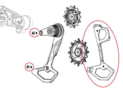 SRAM SRAM Przerzutka Käfig innen XXSL/XX/X0
