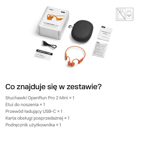 Słuchawki Shokz OpenRun Pro 2 ORANGE MINI