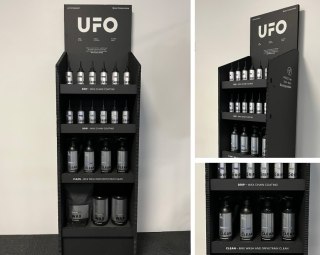 UFO Flor Display BlackSilverLabel