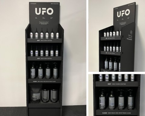 UFO Flor Display BlackSilverLabel